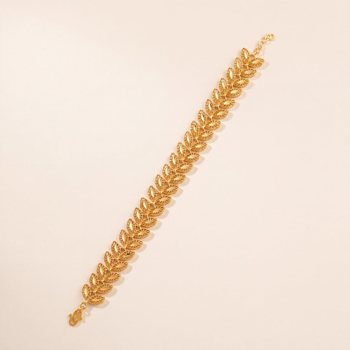 Leaf Bracelet (D2), 925 silver 24K gold plated