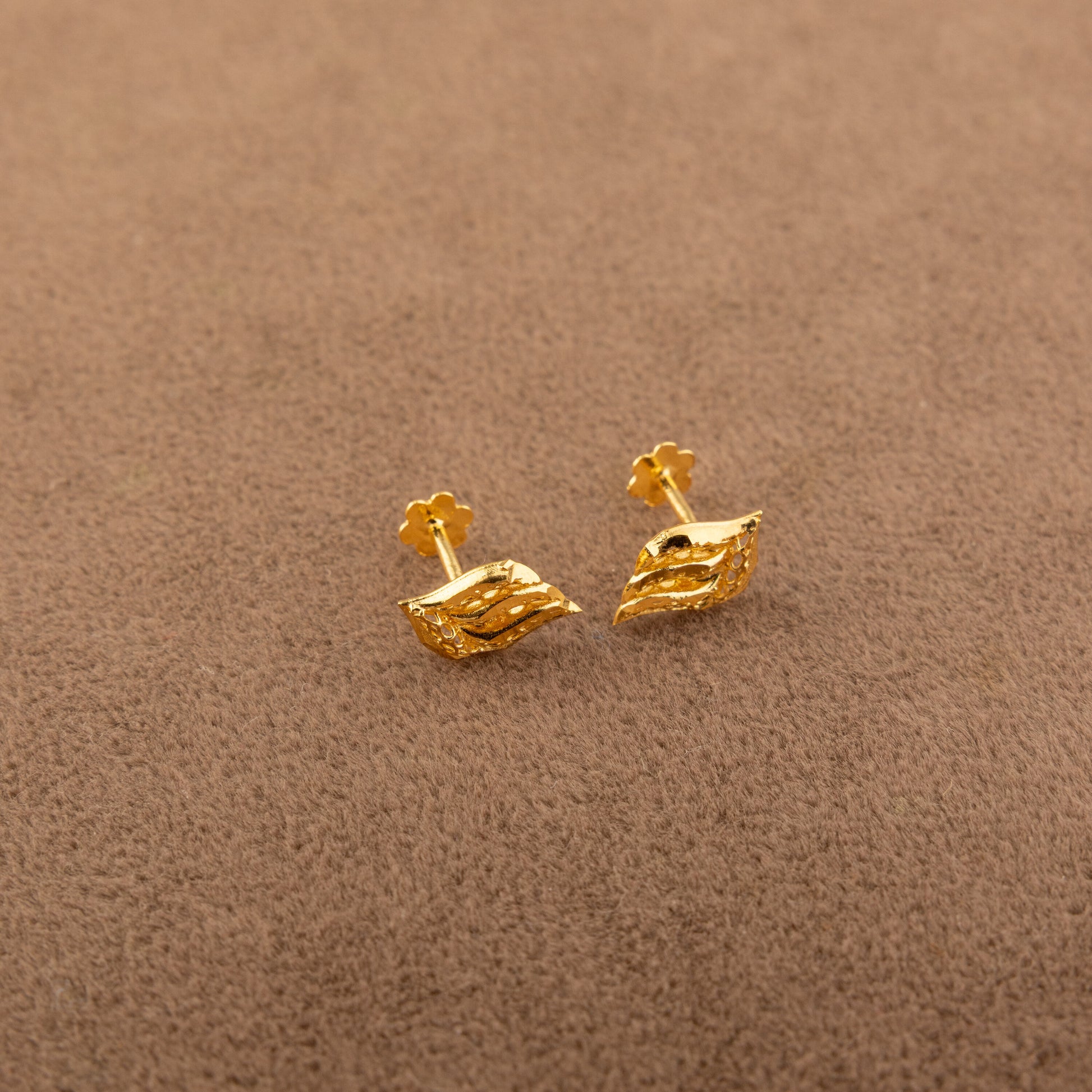 Leaf Shape Tops (D2) - 925 Silver & 24K Gold Plated