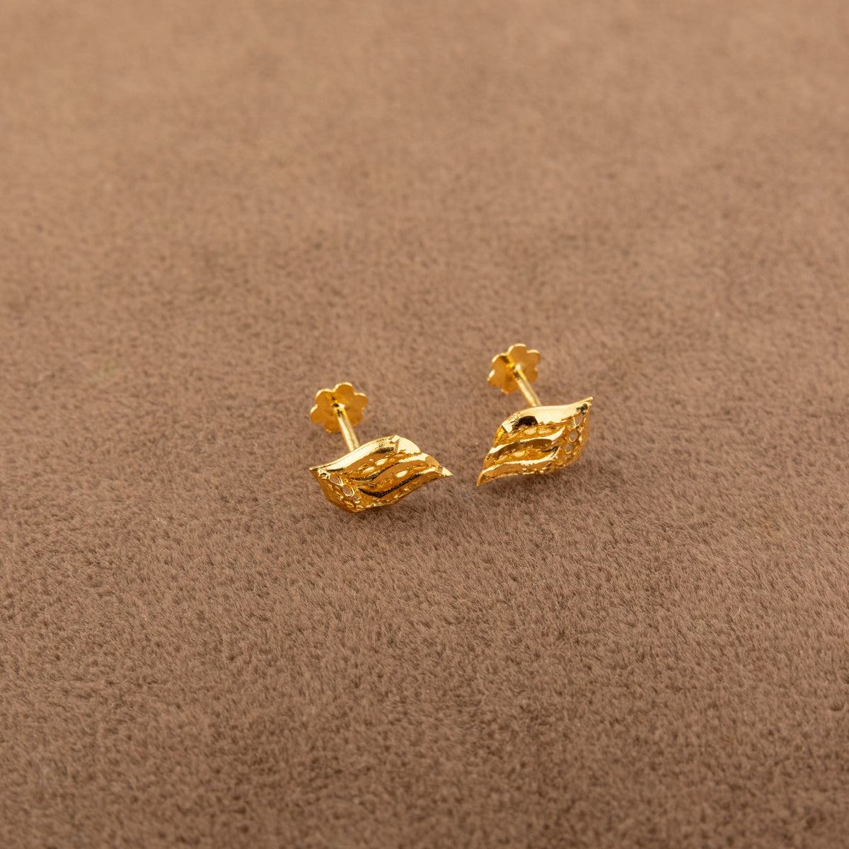Leaf Shape Tops (D2) - 925 Silver & 24K Gold Plated