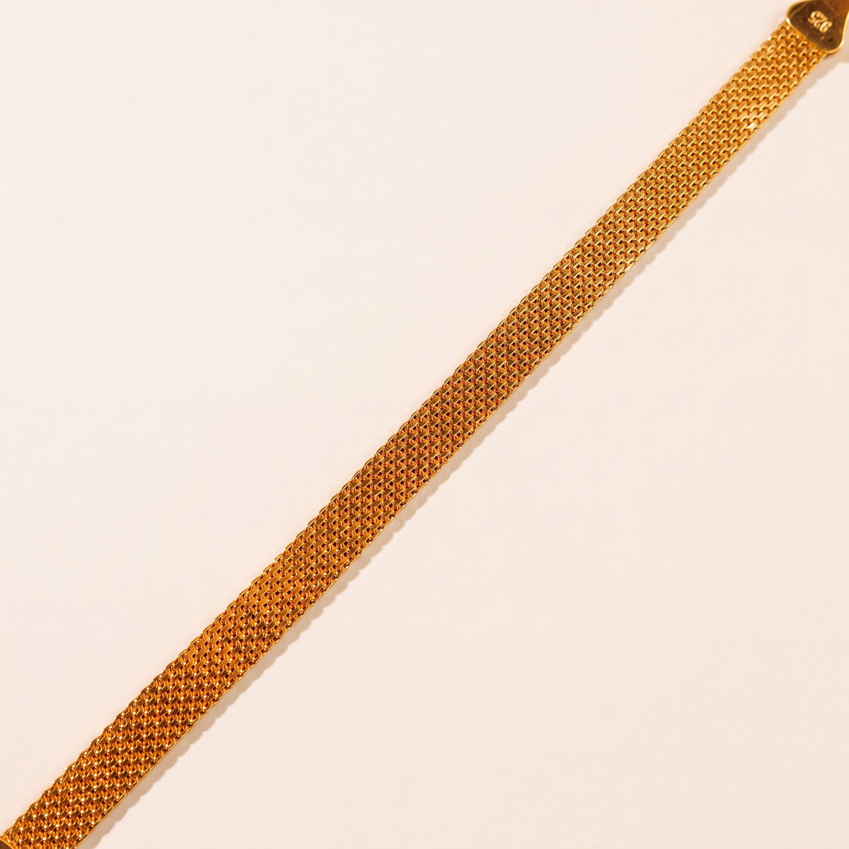 Mesh Chain Bracelet (D1), 925 silver 24K gold plated