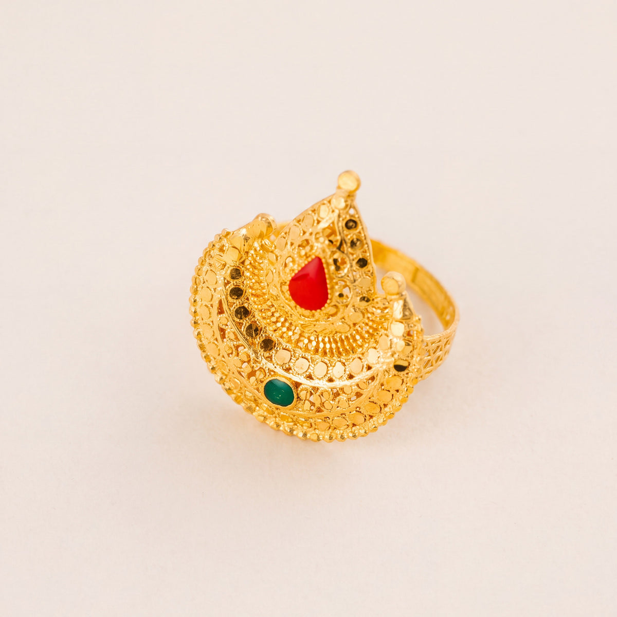 Moon Rings with Mina (D1), 925 silver 24K gold plated