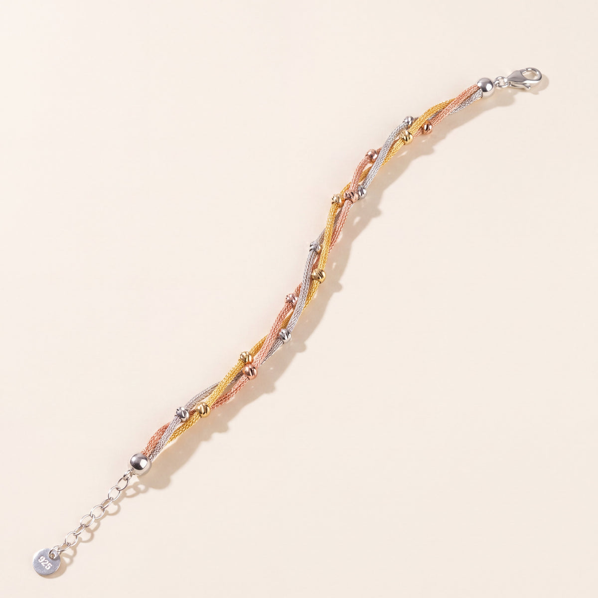 Multi Color Bracelet (D1), 925 silver 24K gold plated