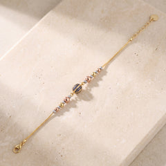 Multi Color Bracelet (D13) on travertine
