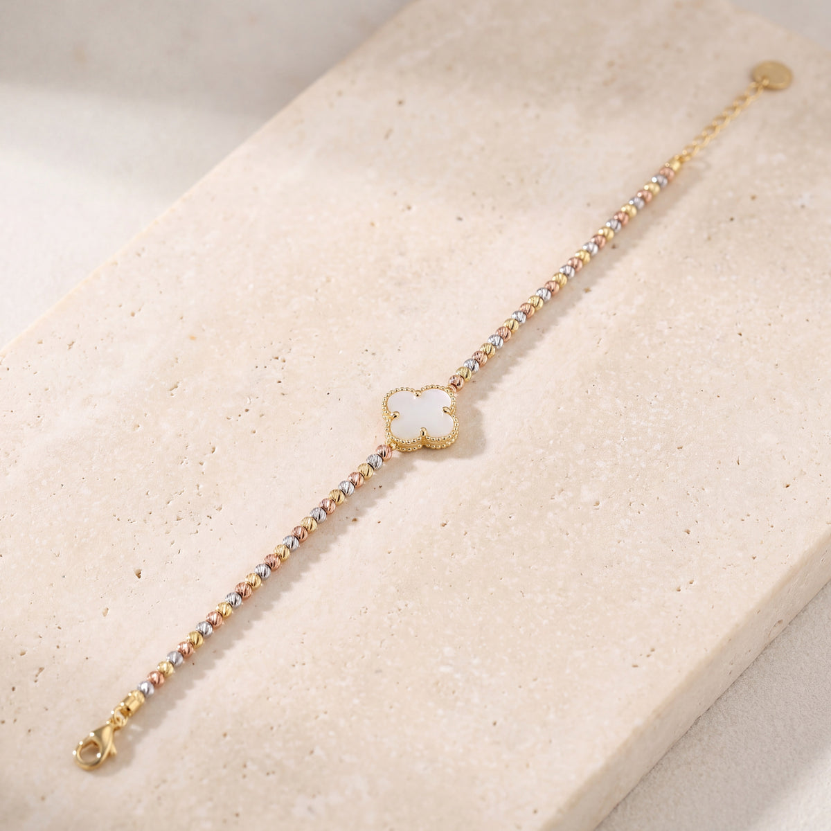 Multi Color Bracelet (D14) on travertine