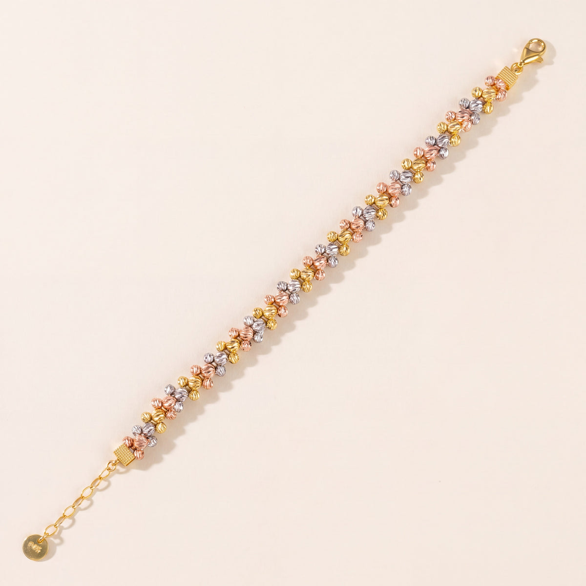 Multi Color Bracelet (D2), 925 silver 24K gold plated