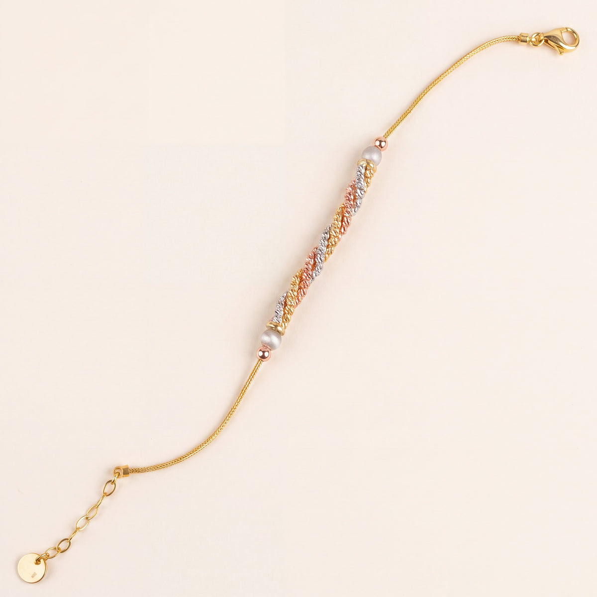 Multi Color Bracelet (D3), 925 silver 24K gold plated