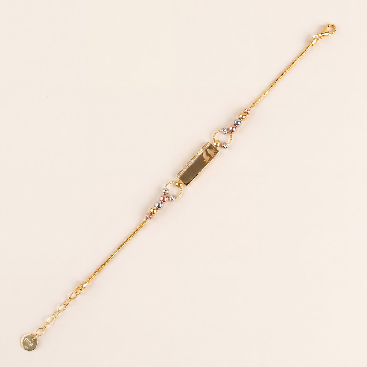 Multi Color Bracelet (D7), 925 silver 24K gold plated