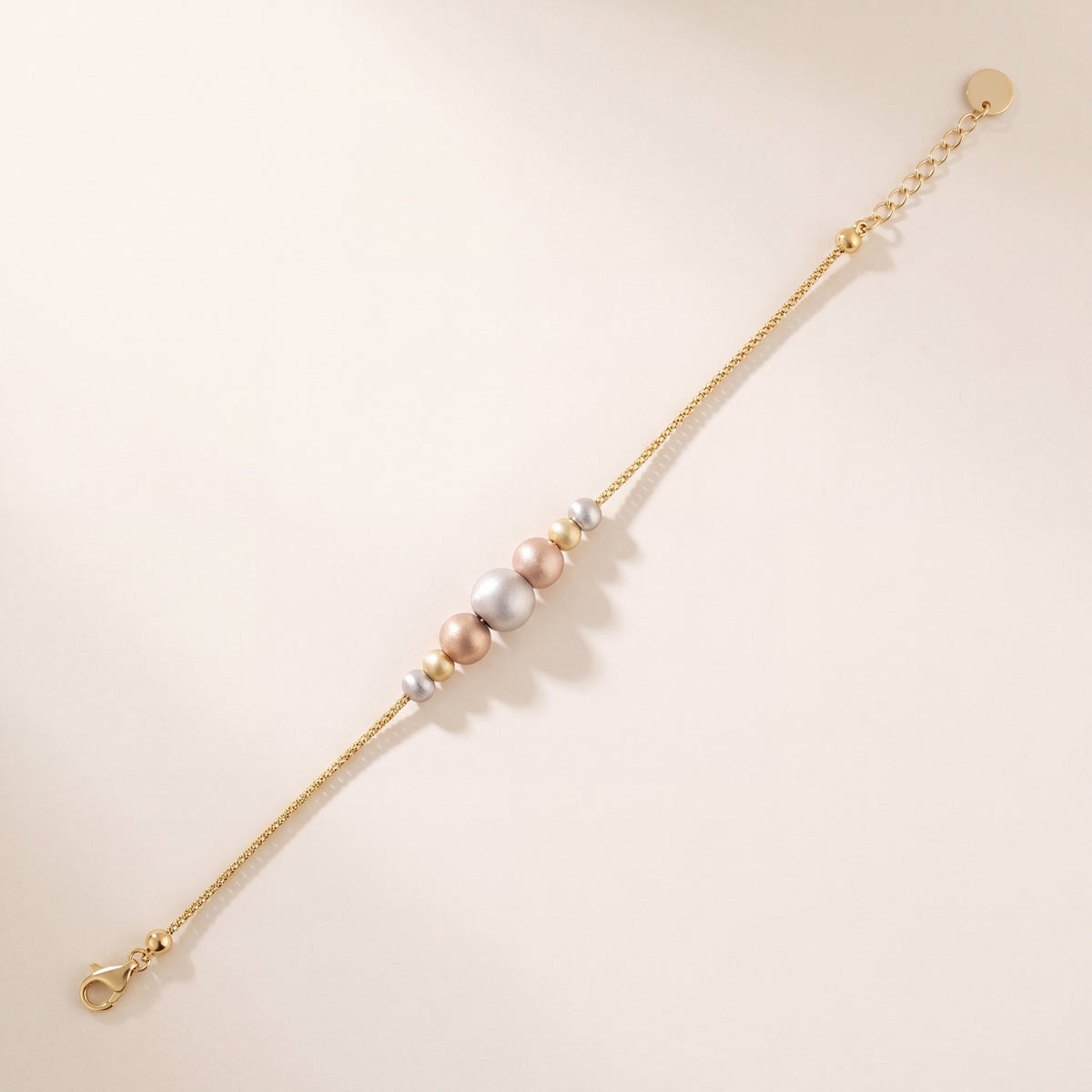 Multi Color Bracelet (D9), 925 silver 24K gold plated