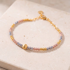 Multi Color Cuff Bracelet (D1) on travertine