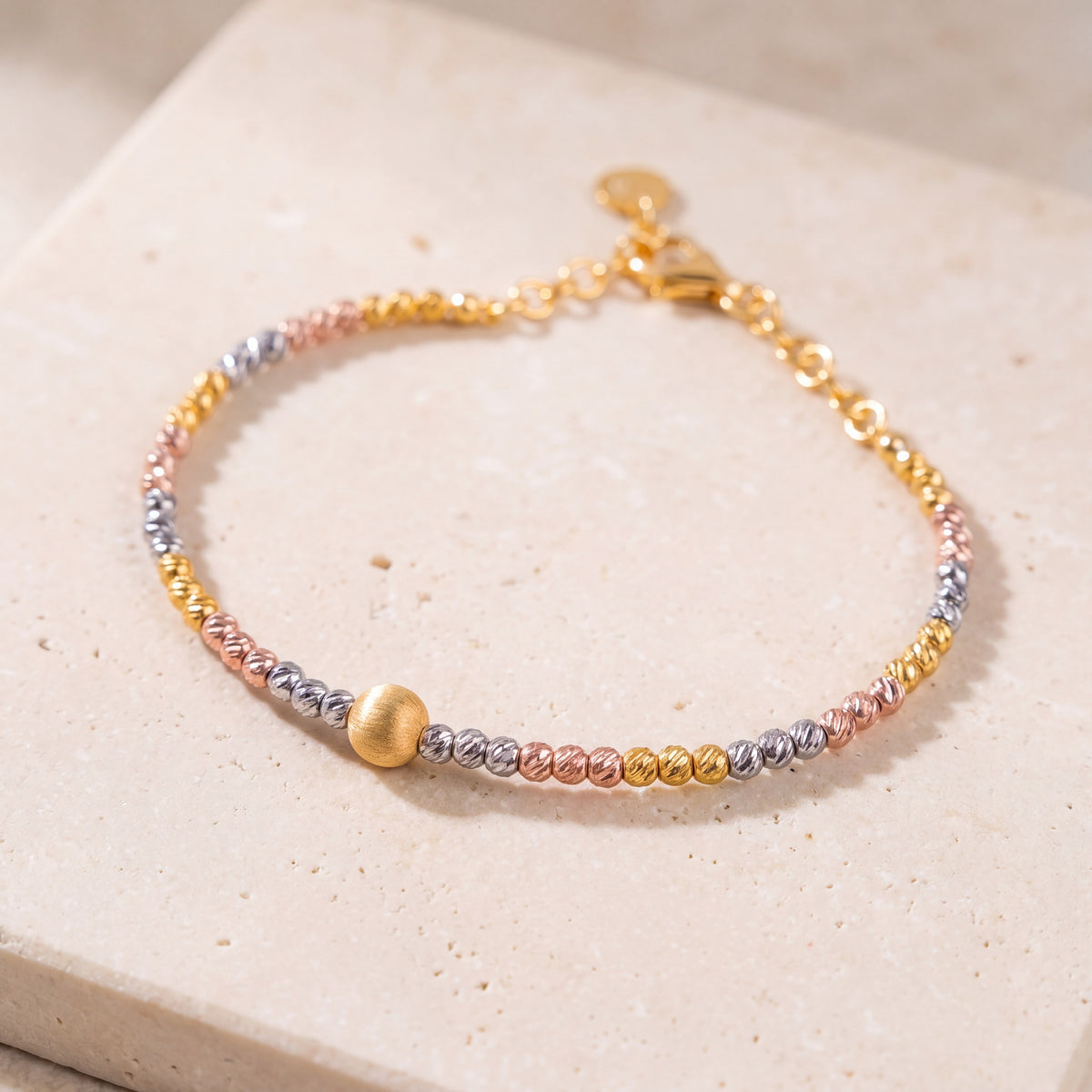 Multi Color Cuff Bracelet (D1) on travertine