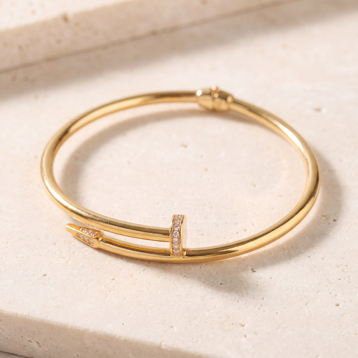 Multi Color Cuff Bracelet (D13) on travertine