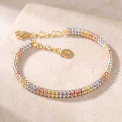 Multi Color Cuff Bracelet (D17) on travertine
