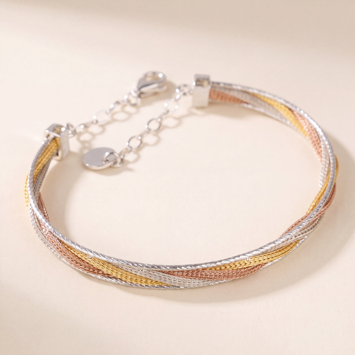 Multi Color Cuff Bracelet (D22), 925 silver 24K gold plated