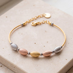 Multi Color Cuff Bracelet (D3) on travertine