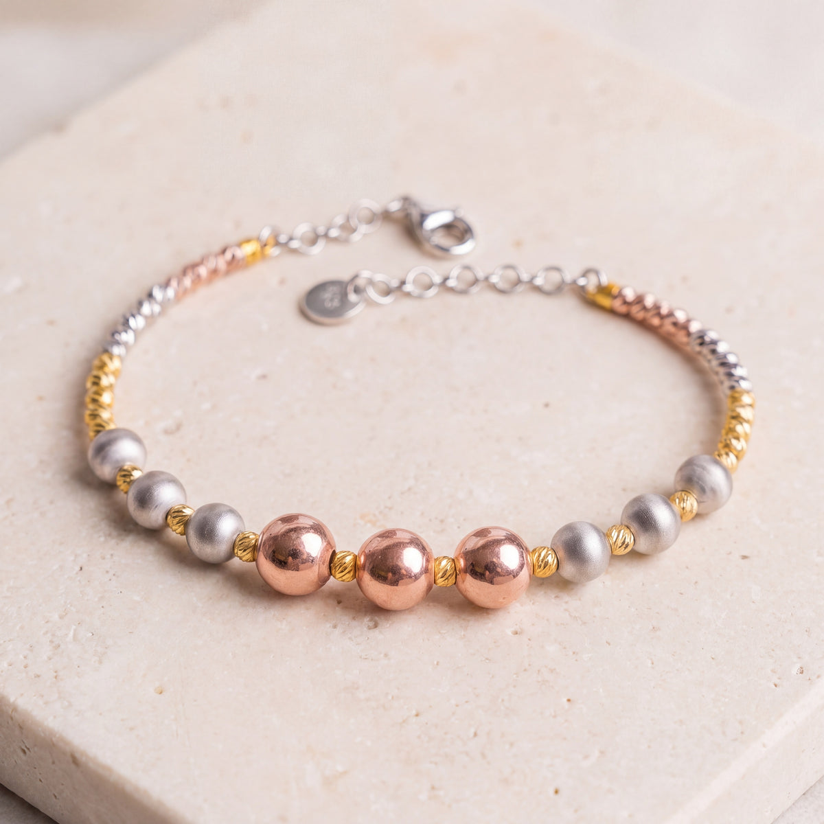 Multi Color Cuff Bracelet (D5) on travertine