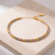 Multi Color Cuff Bracelet (D7) on travertine