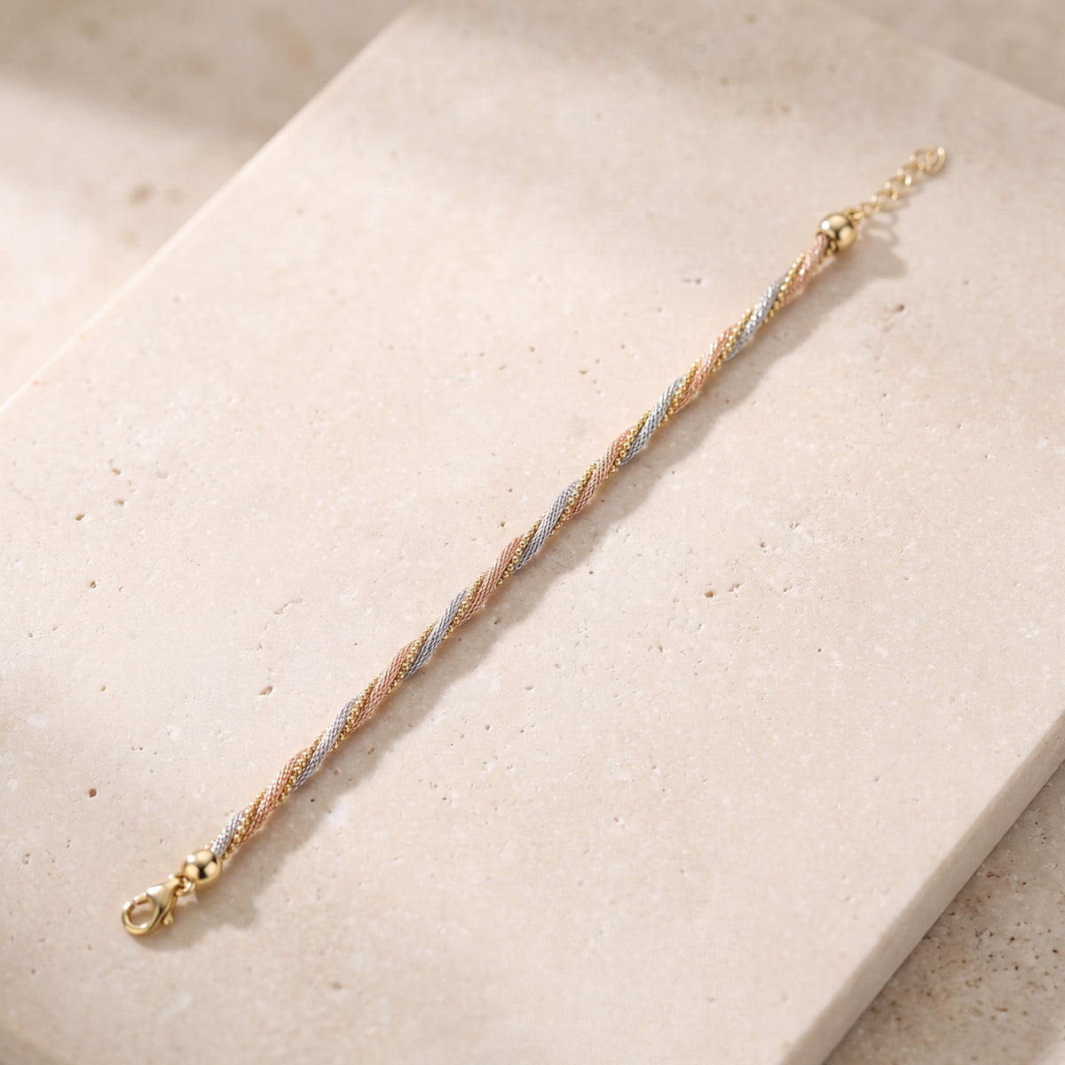 Multi Color Dorika Bracelet (D2) on travertine