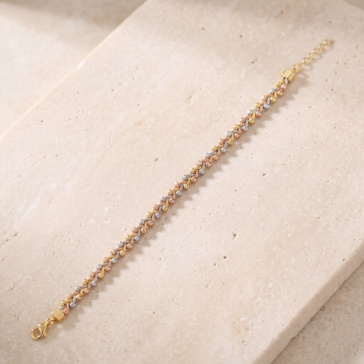 Multi Color Dorika Bracelet (D3) on travertine