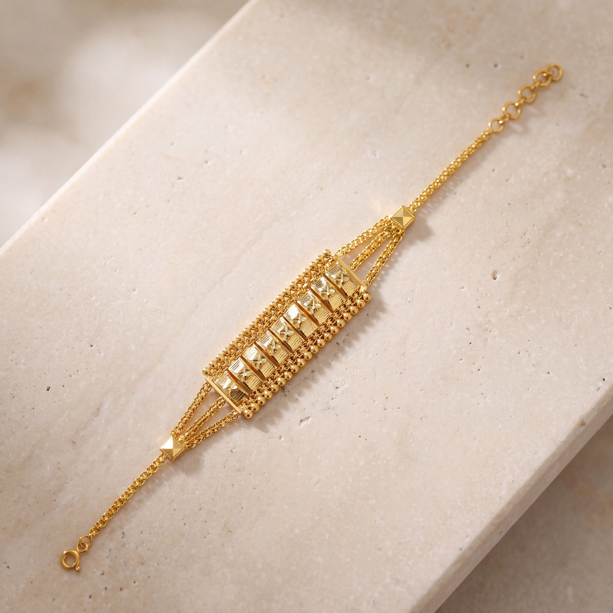 Patta Bracelet (D12) on travertine