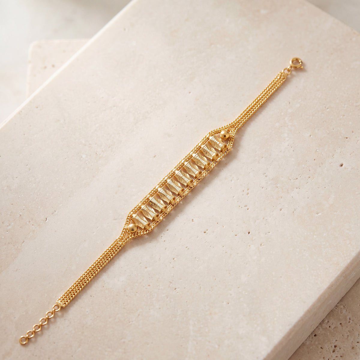 Patta Bracelet (D18) on travertine