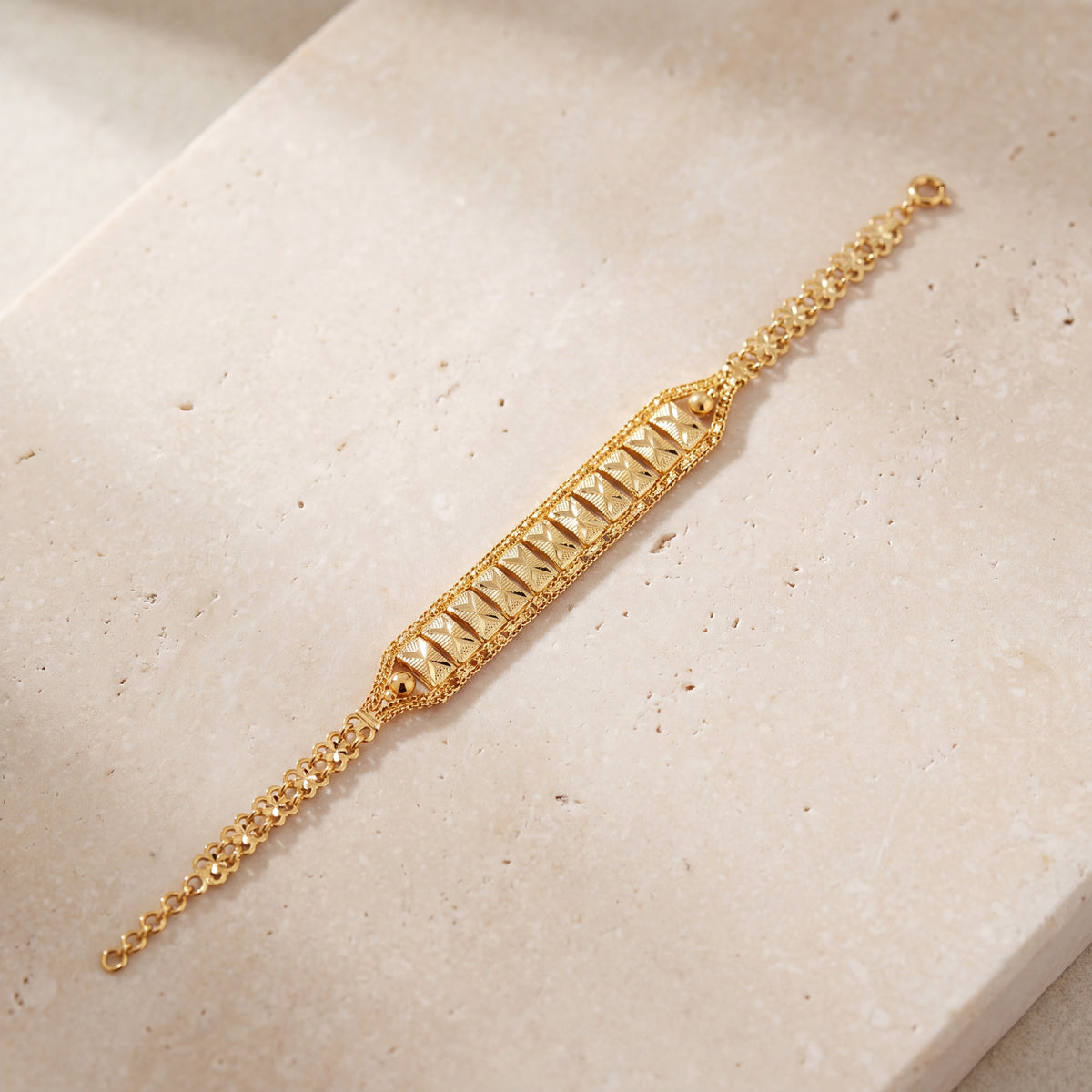 Patta Bracelet (D19) on travertine