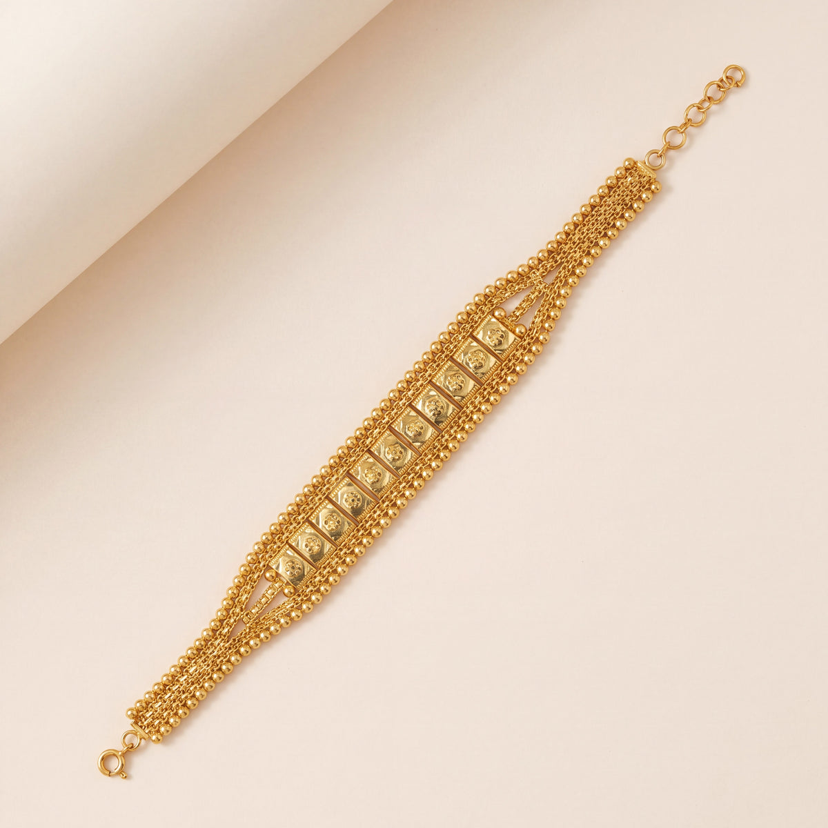 Patta Bracelet (D2), 925 silver 24K gold plated