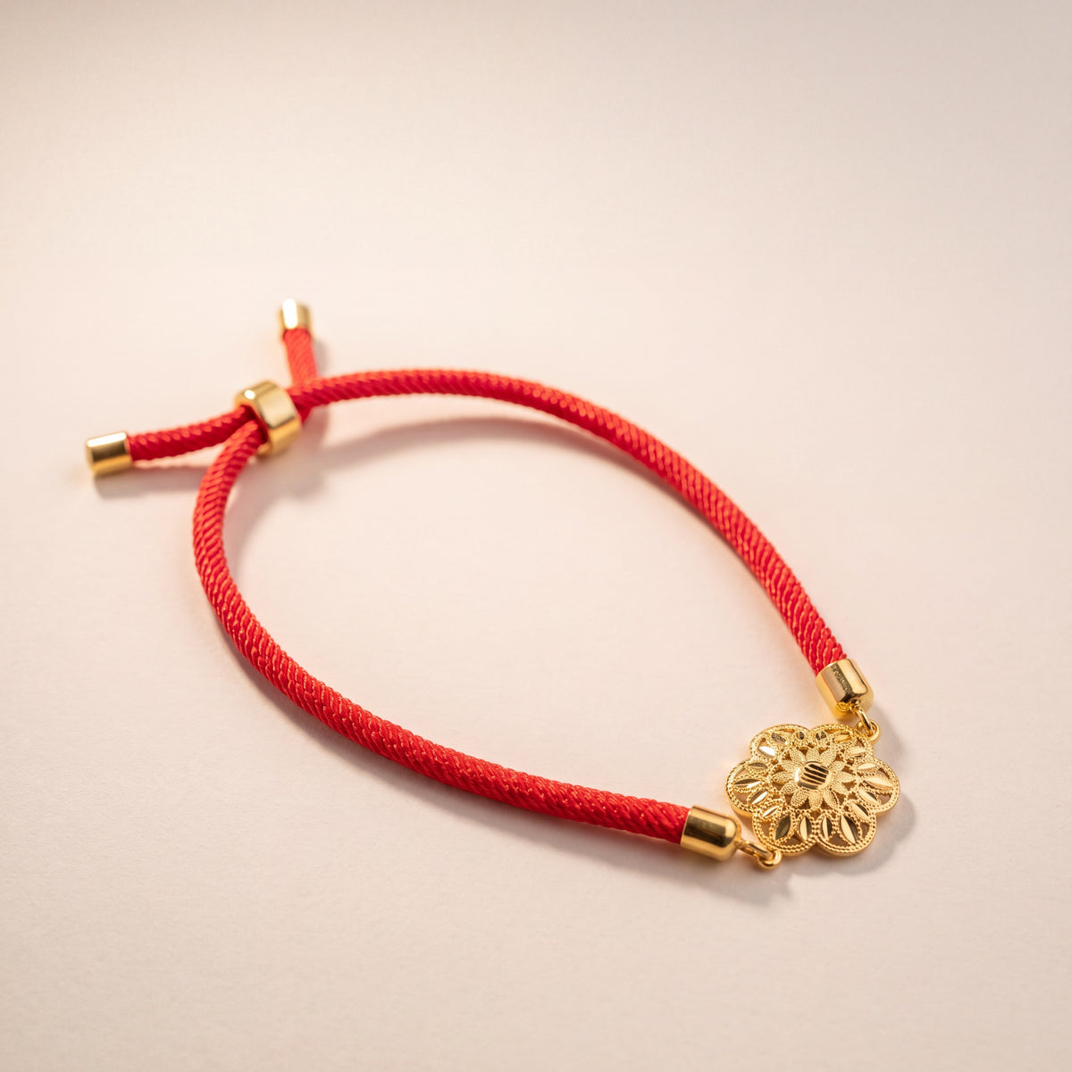 Round Thread Bracelet, 925 silver 24K gold plated