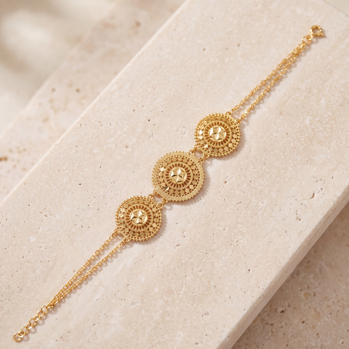 RP 3 Piece Bracelet / Chain (D11) on travertine