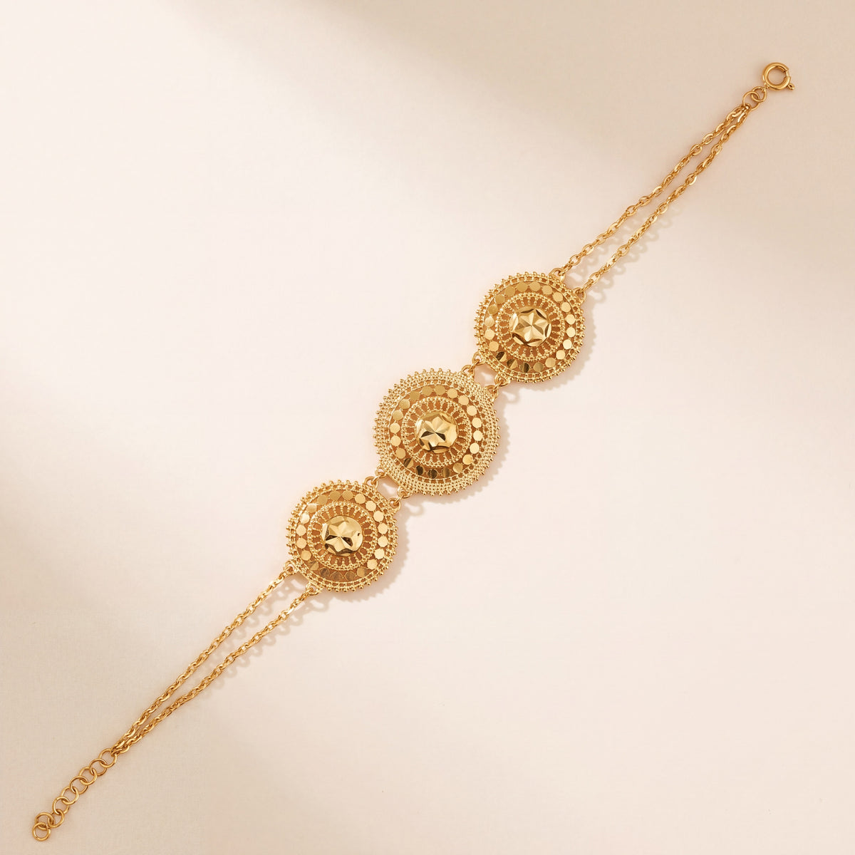 RP 3 Piece Bracelet / Chain (D11), 925 silver 24K gold plated