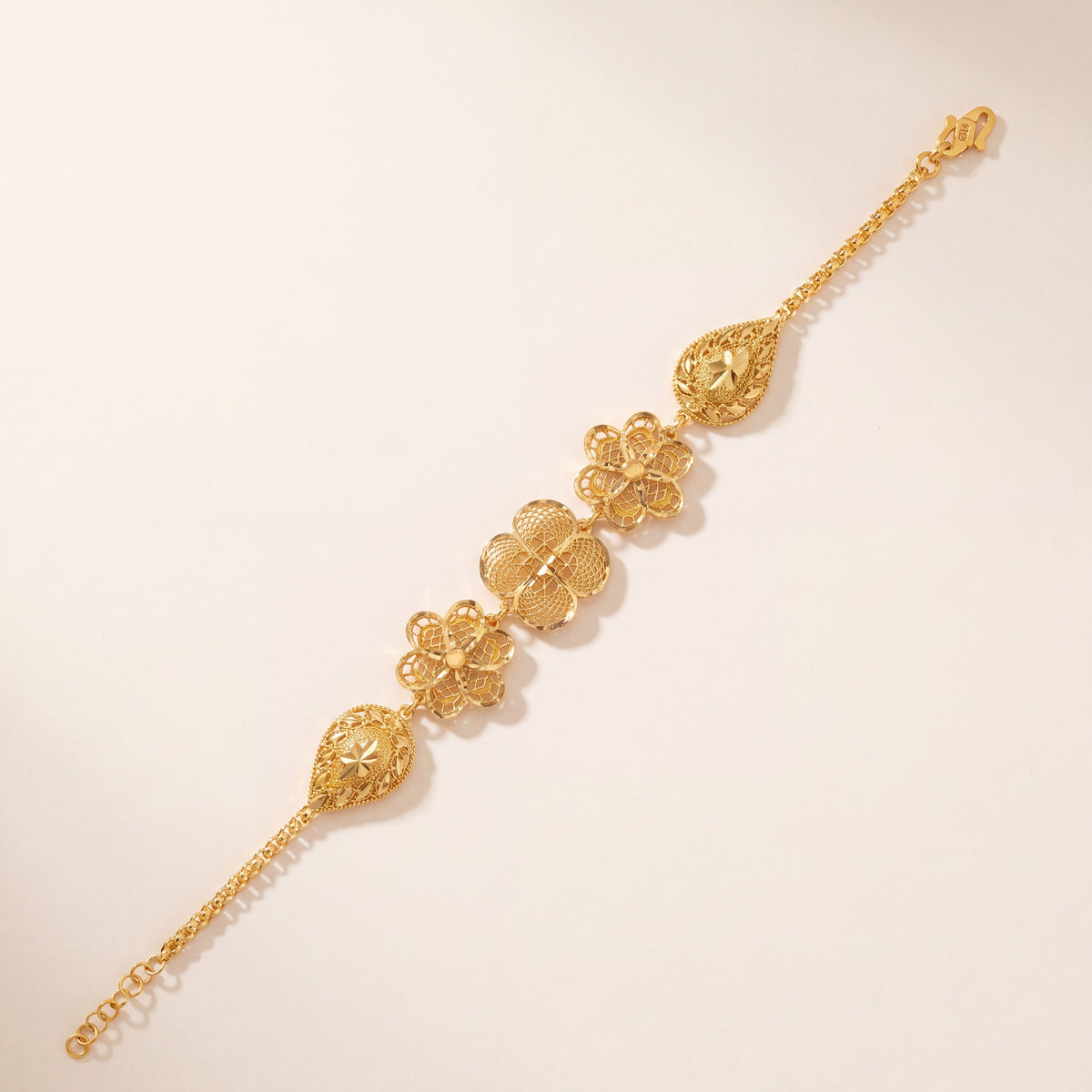 RP 3 Piece Bracelet / Chain (D13), 925 silver 24K gold plated