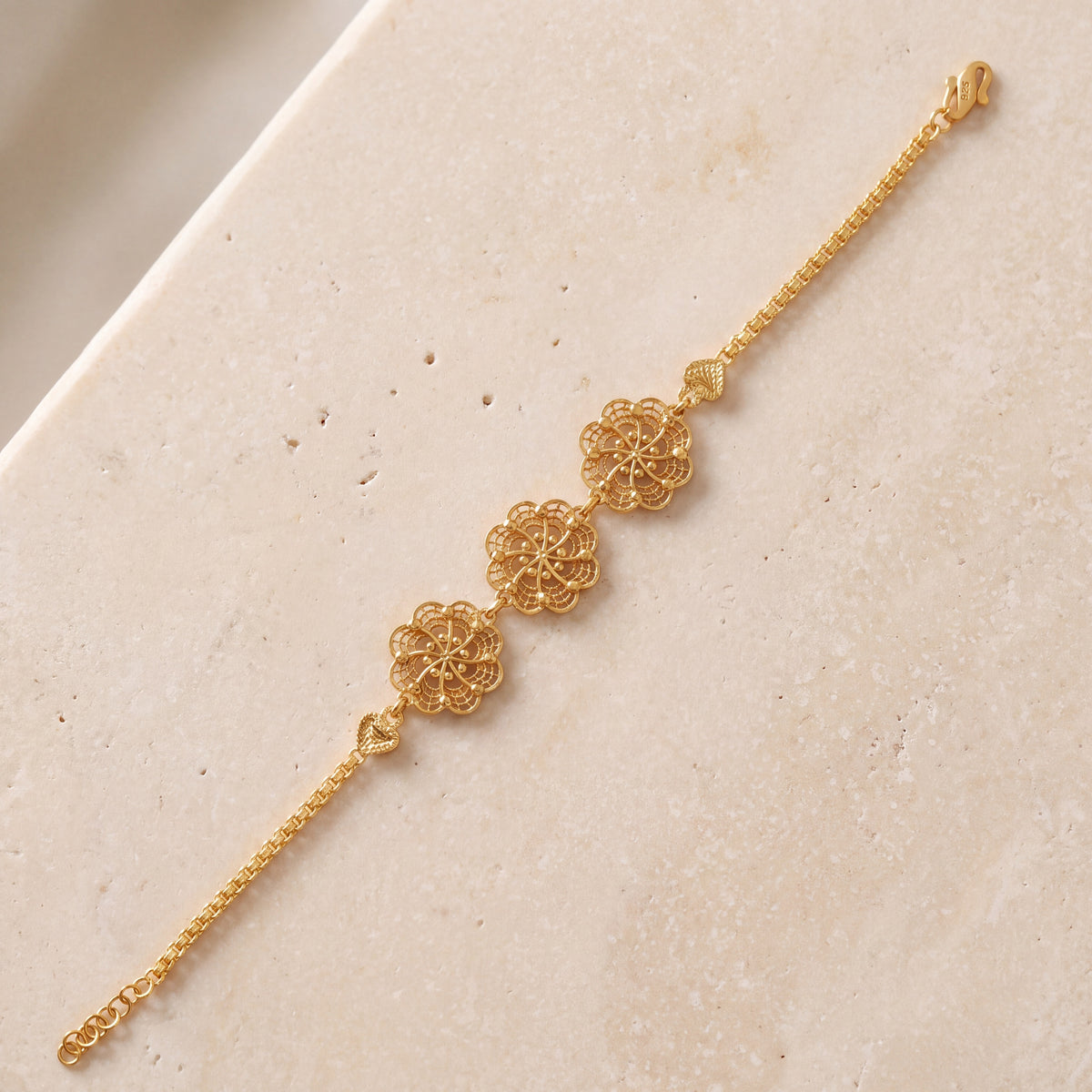 RP 3 Piece Bracelet / Chain (D15) on travertine