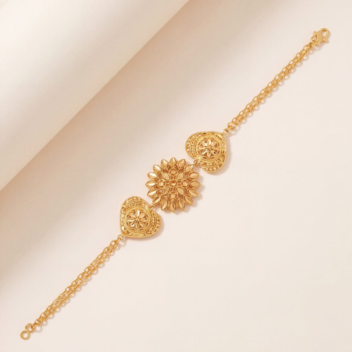 RP 3 Piece Bracelet / Chain (D19), 925 silver 24K gold plated