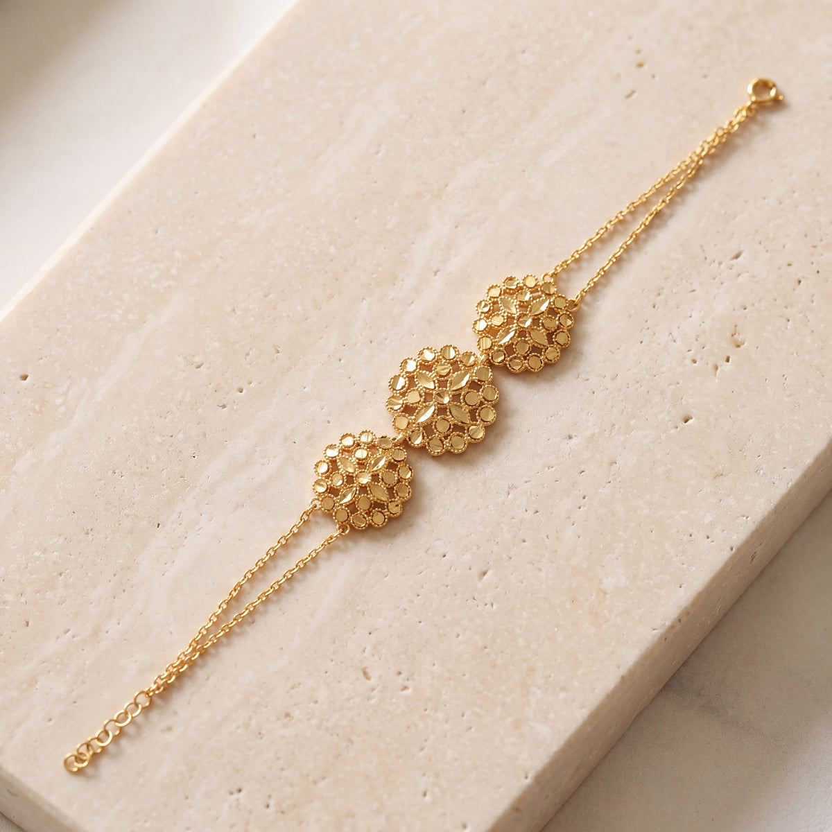 RP 3 Piece Bracelet / Chain (D4) on travertine