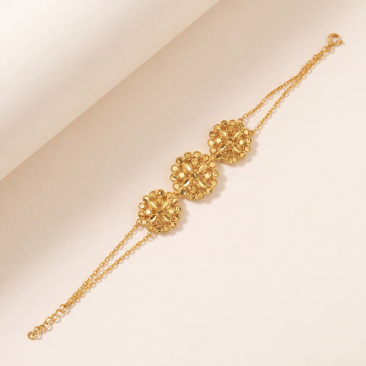 RP 3 Piece Bracelet / Chain (D4), 925 silver 24K gold plated