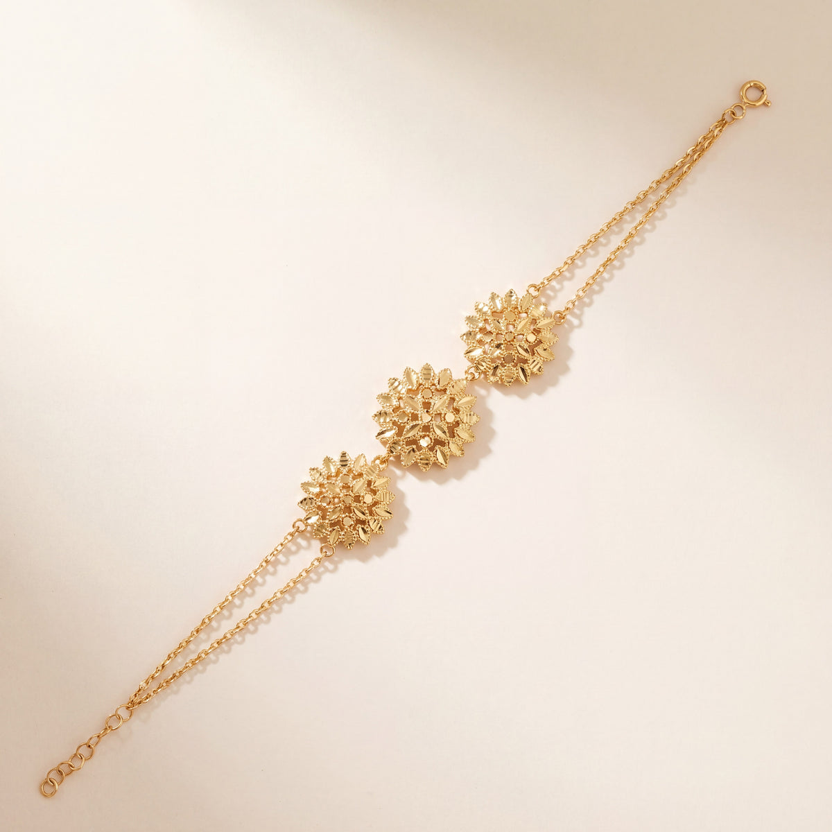 RP 3 Piece Bracelet / Chain (D5), 925 silver 24K gold plated