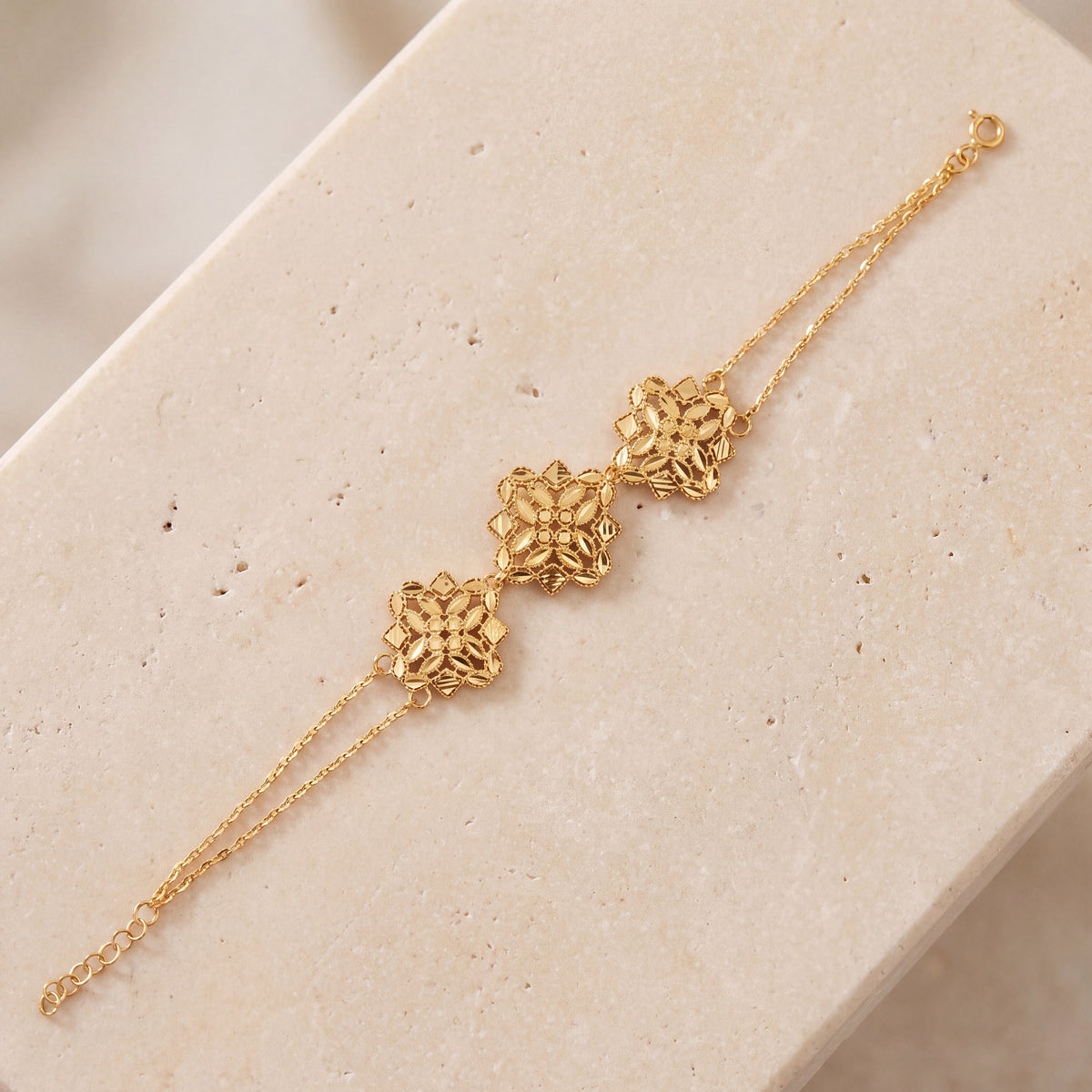RP 3 Piece Bracelet / Chain (D6) on travertine