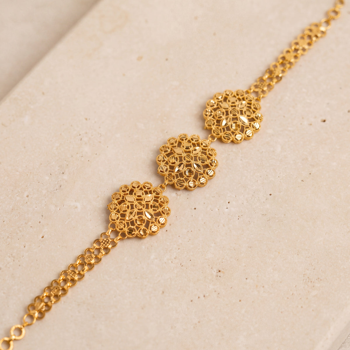 RP 3 Piece Bracelet / Patta (D4) on travertine