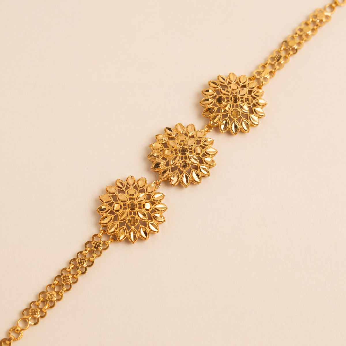 RP 3 Piece Bracelet / Patta (D5), 925 silver 24K gold plated