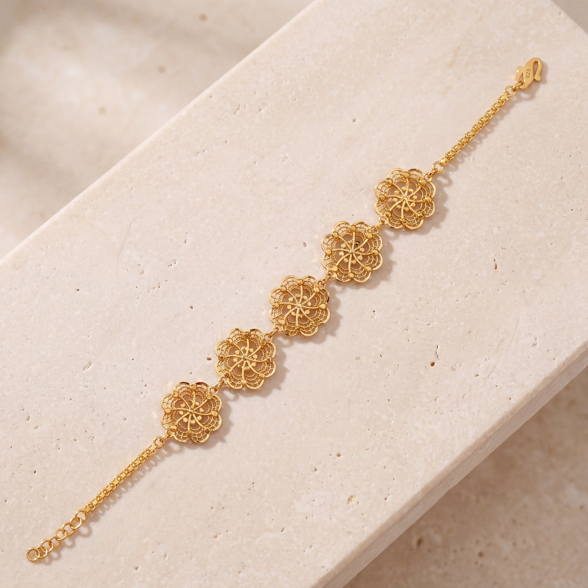 RP 5 Piece Bracelet / Chain (D2) on travertine