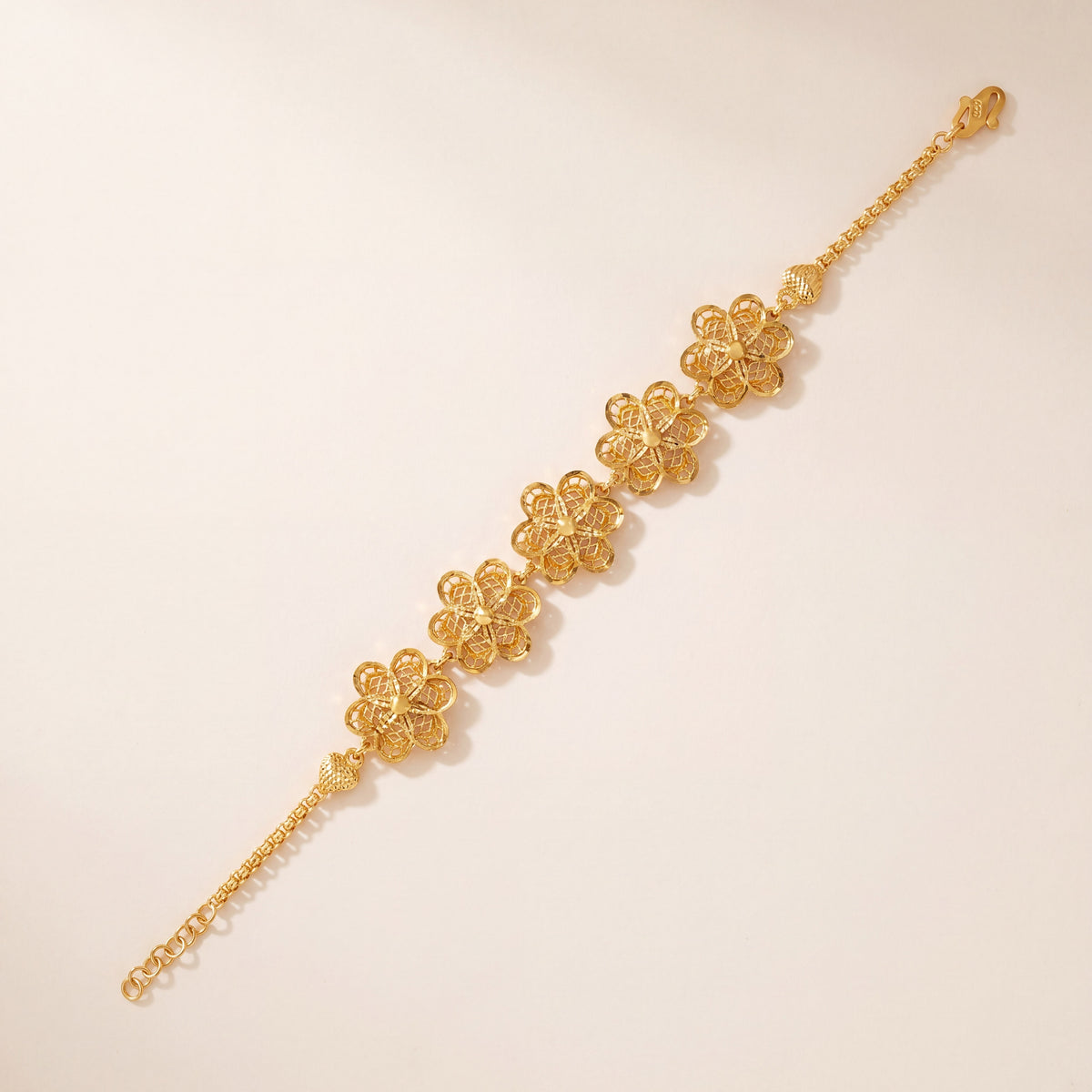 RP 5 Piece Bracelet / Chain (D3), 925 silver 24K gold plated