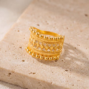 RP Ball Rings (Dotted) on travertine