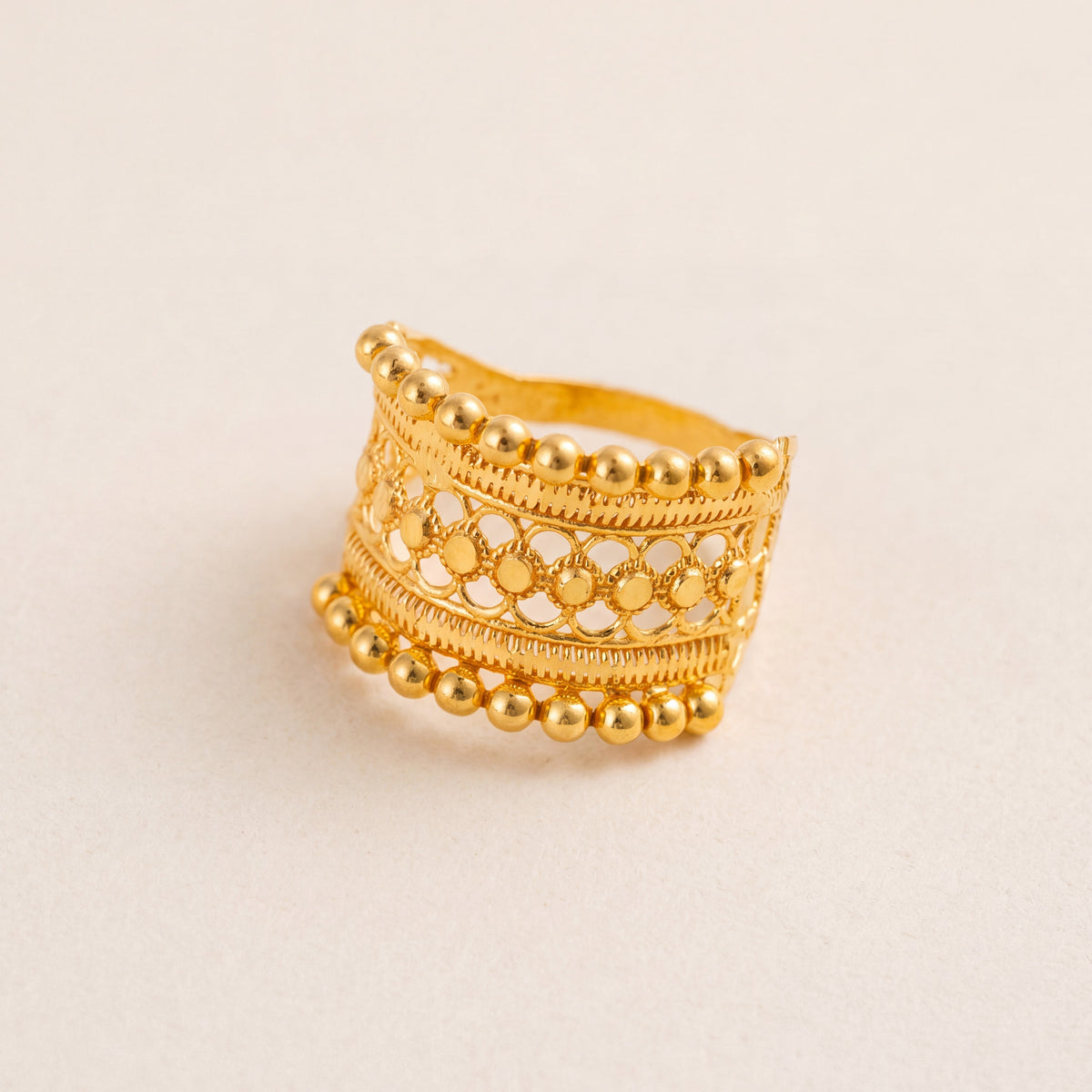 RP Ball Rings (Dotted), 925 silver 24K gold plated