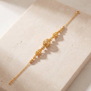 RP Beads & Ball Bracelet (D103) on travertine