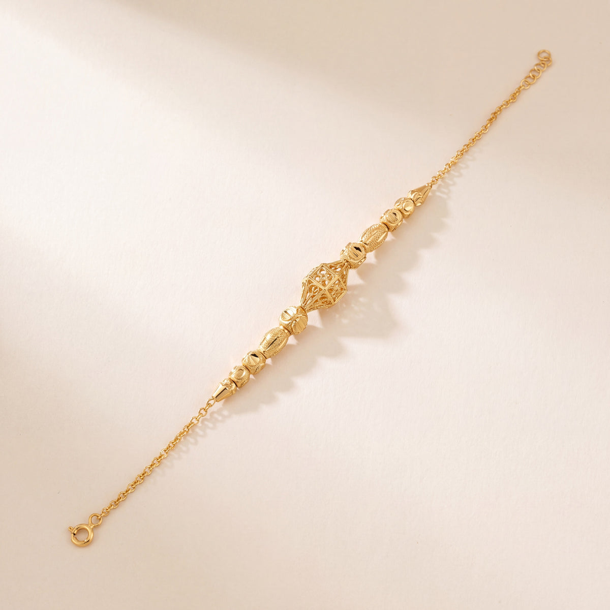 RP Beads & Ball Bracelet (D140), 925 silver 24K gold plated