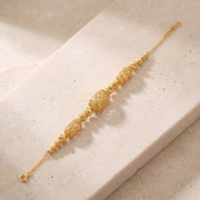 RP Beads & Ball Bracelet (D49) on travertine
