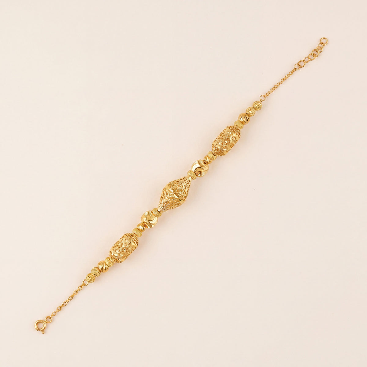 RP Beads & Ball Bracelet (D50), 925 silver 24K gold plated