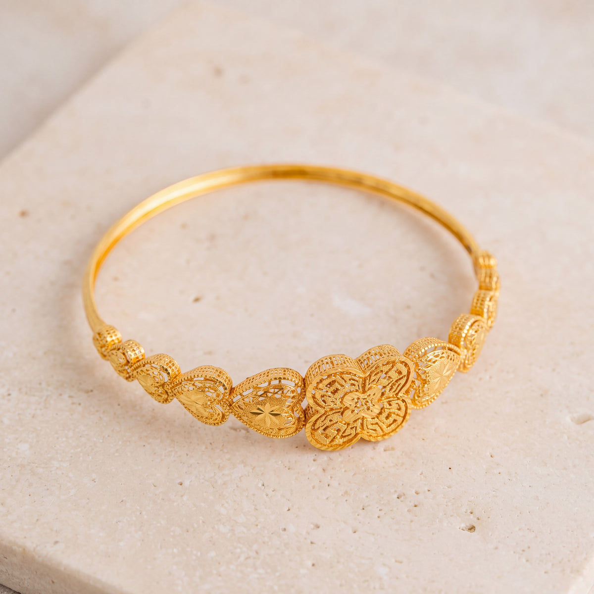 RP Cuff Bracelet (D1) on travertine