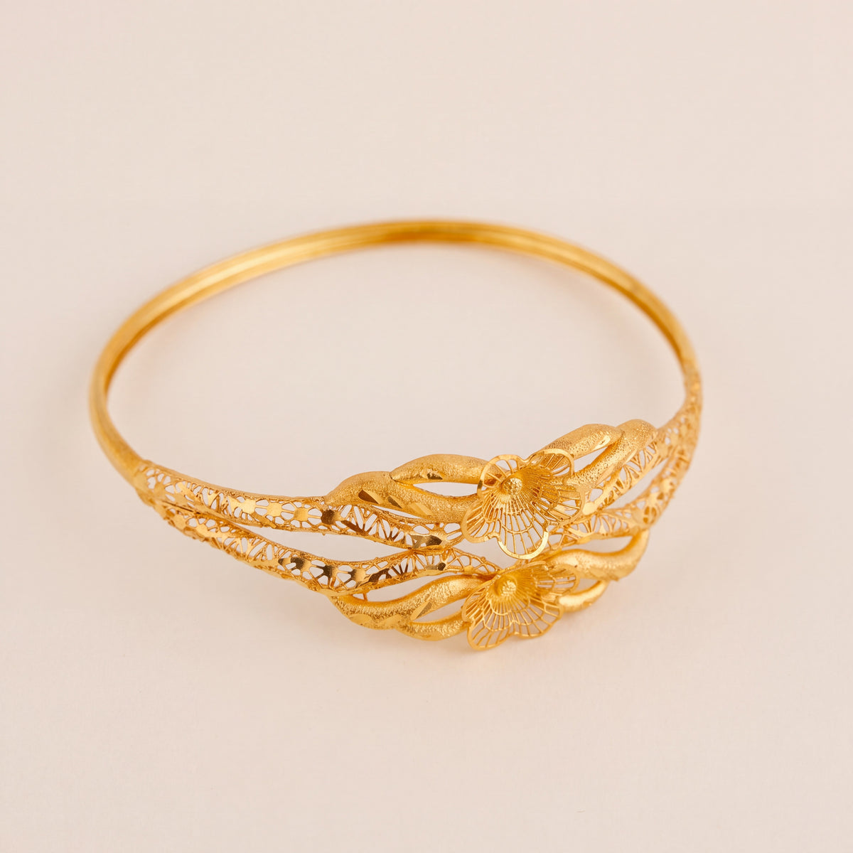 RP Cuff Bracelet (D10), 925 silver 24K gold plated
