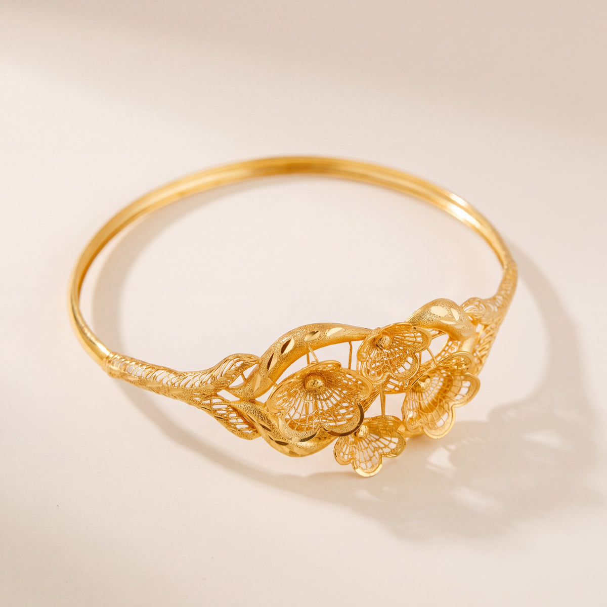 RP Cuff Bracelet (D11), 925 silver 24K gold plated