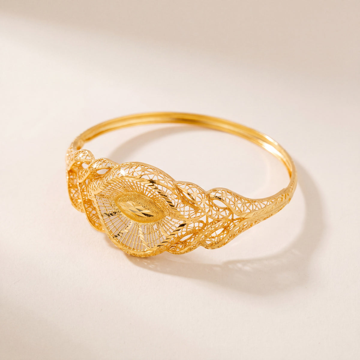 RP Cuff Bracelet (D13), 925 silver 24K gold plated